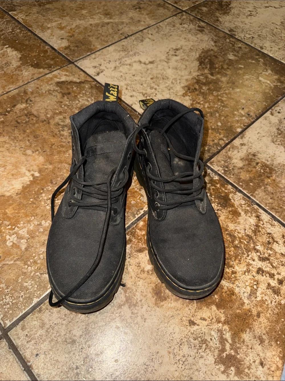 Men's Black Canvas Lace-Up Dr. Martens